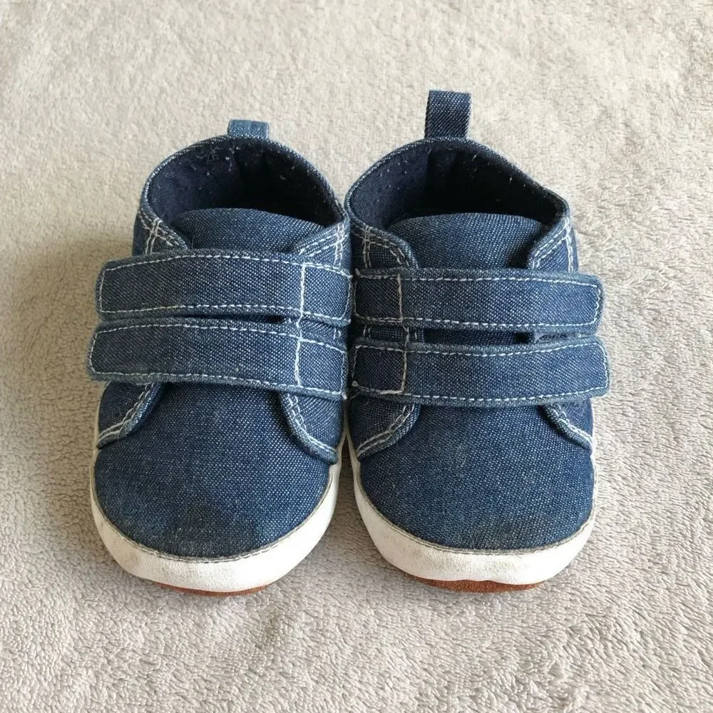 Denim Newborn Baby Pre-walker Shoes